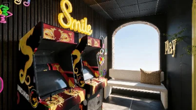 Espace jeux et bornes d'arcade de la future boutique de Riom