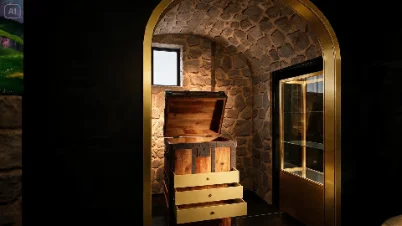Cave voûtée et vitrine de la future boutique de Riom