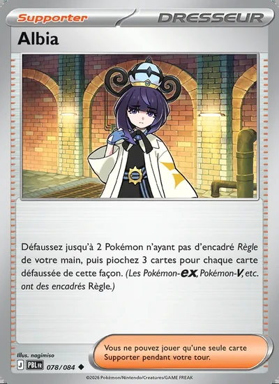 Carte Dresseur de type Supporter, Albia