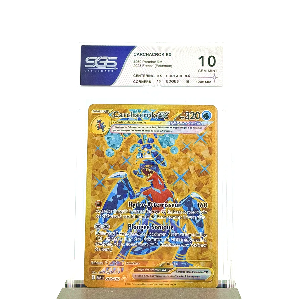 [260/182 [Normal, Mint (M), SGS 10]] Carchacrok-ex (PAR 260) - SGS 10