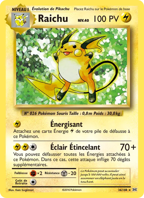 [036/108 [Normal]] Raichu (EVO 36) (Normal)