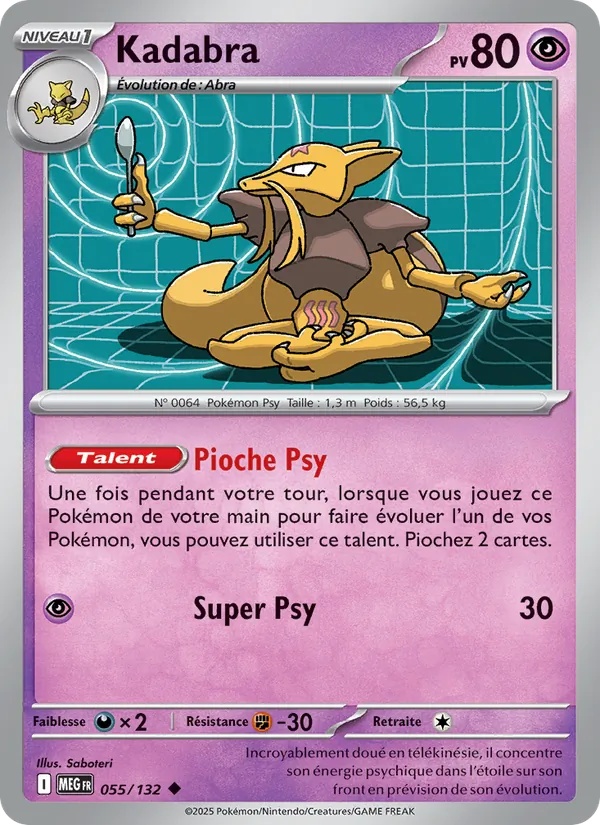 [055/132] Kadabra 055/132 Reverse