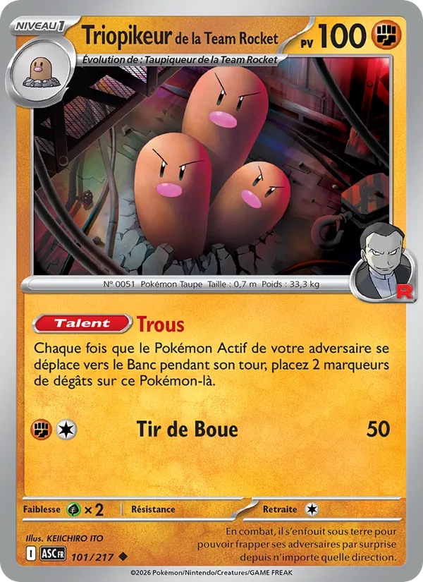 [101/217] Triopikeur de la Team Rocket 101/217 Reverse