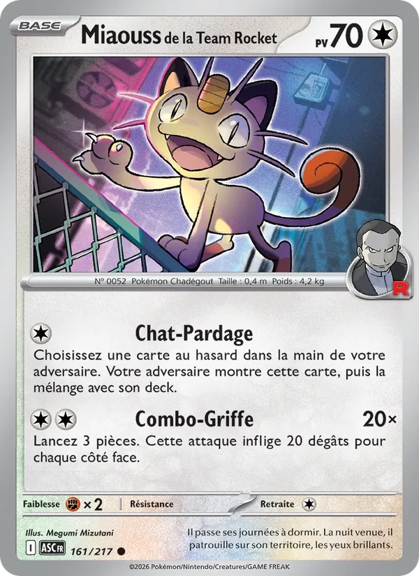 [161/217] Miaouss de la Team Rocket 161/217 Reverse