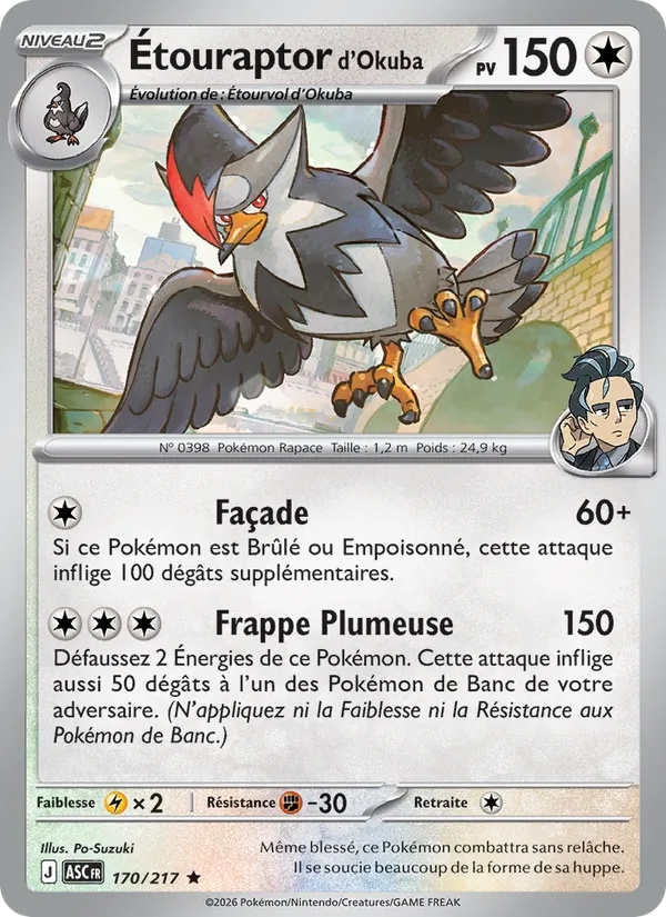 [170/217] Étouraptor d'Okuba 170/217 Holo