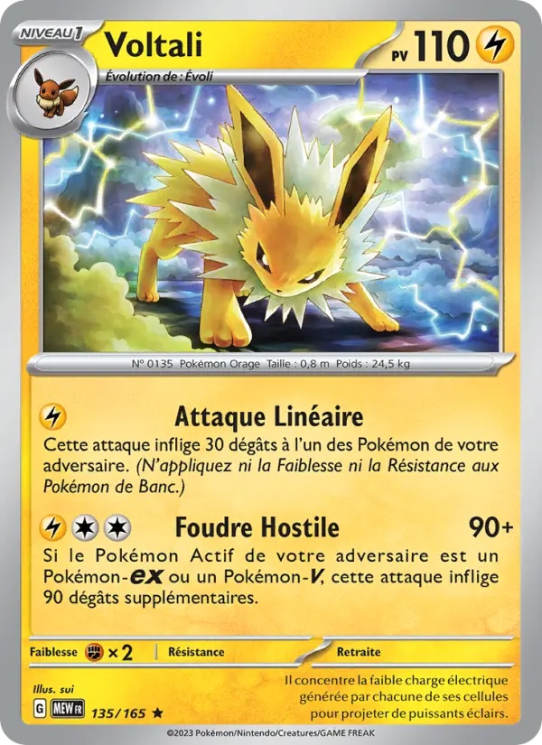 [135/165] Voltali/Jolteon 135/165 - jap - CA 9.5