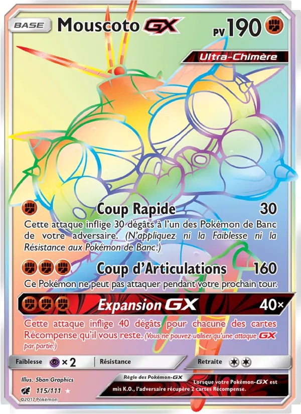 Mouscoto GX 115/111 - Invasion Carmin - Pokémon JCC