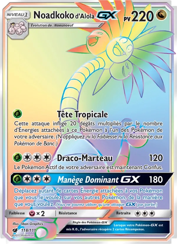 Noadkoko d’Alola GX 118/111 - Invasion Carmin - Pokémon JCC