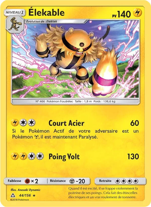 Élekable 44/156 - Ultra-Prisme - Pokémon JCC
