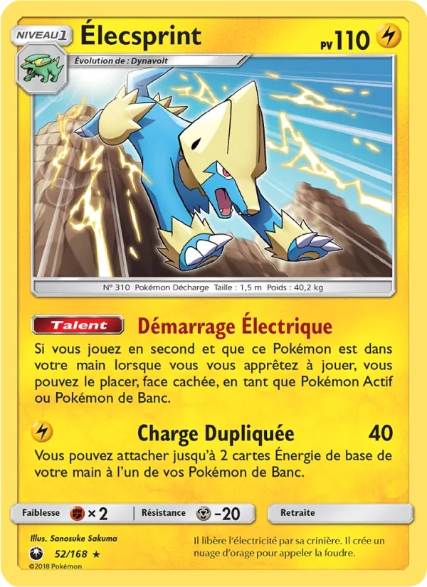 Élecsprint 52/168 - Tempête Céleste - Pokémon JCC