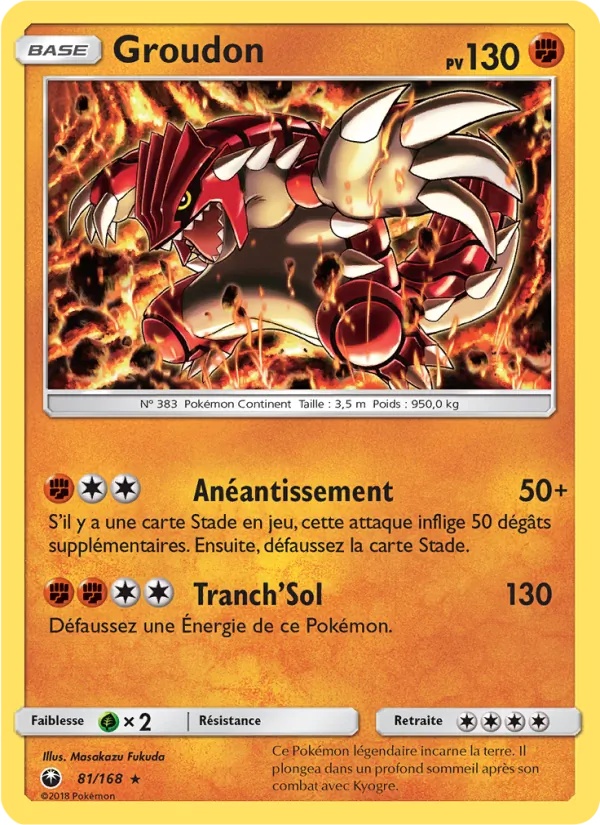 Groudon 81/168 - Tempête Céleste - Pokémon JCC