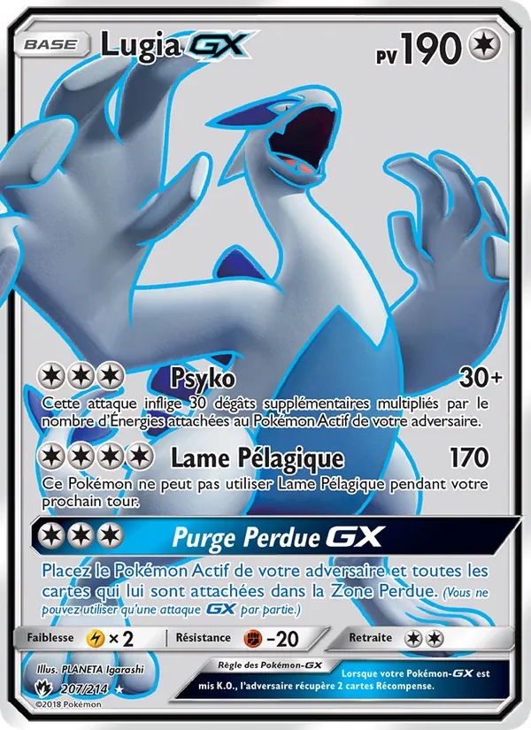Lugia GX 207/214 - Tonnerre Perdu - Pokémon JCC