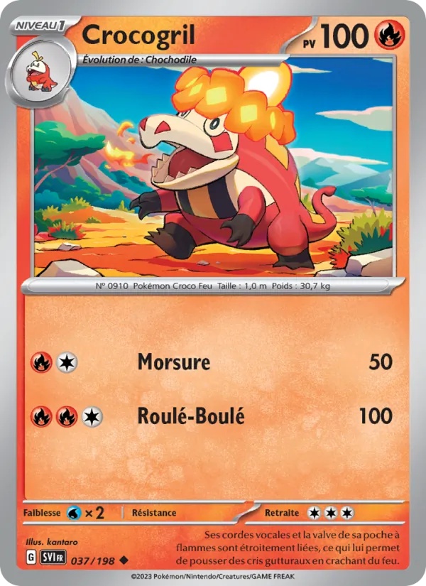 Crocogril 037/198 - Écarlate et Violet - Pokémon JCC