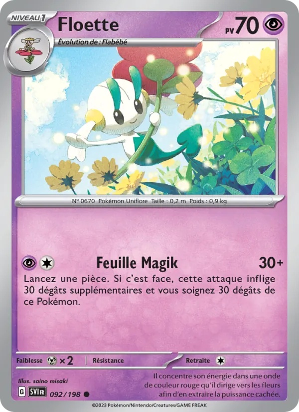 Floette 092/198 - Écarlate et Violet - Pokémon JCC