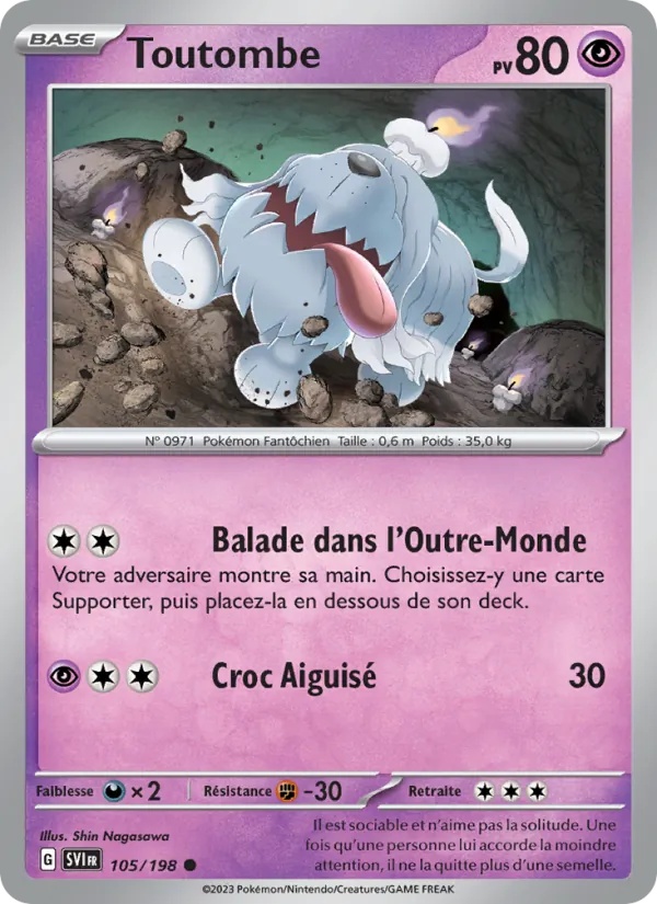 Toutombe 105/198 - Écarlate et Violet - Pokémon JCC