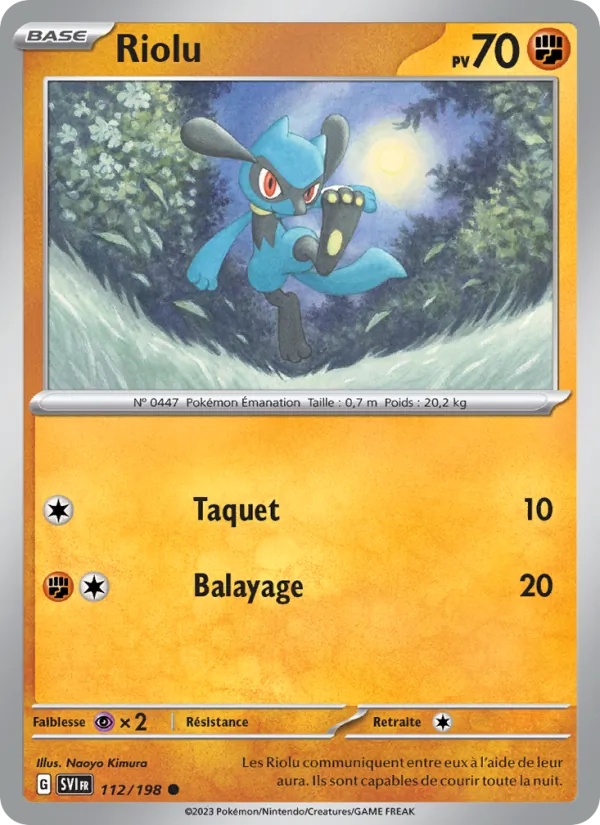 Riolu 112/198 - Écarlate et Violet - Pokémon JCC