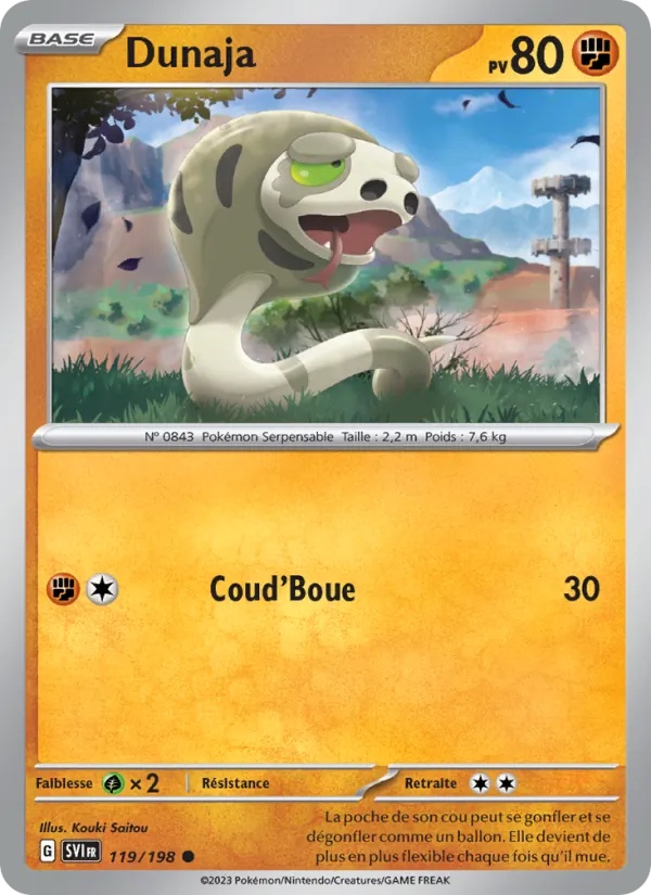 Dunaja 119/198 - Écarlate et Violet - Pokémon JCC