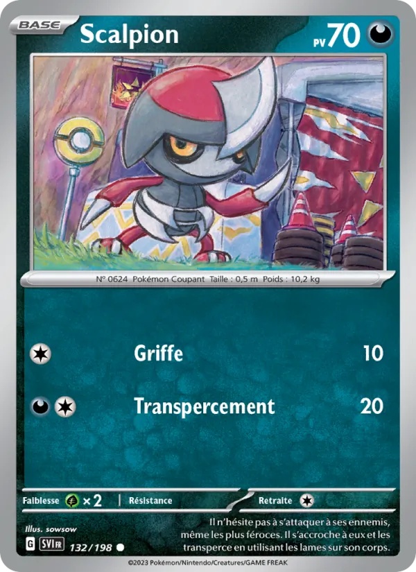 Scalpion 132/198 - Écarlate et Violet - Pokémon JCC