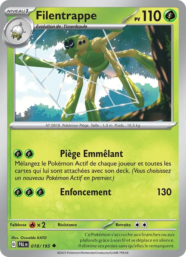 Filentrappe 018/193 - Évolutions à Paldea - Pokémon JCC