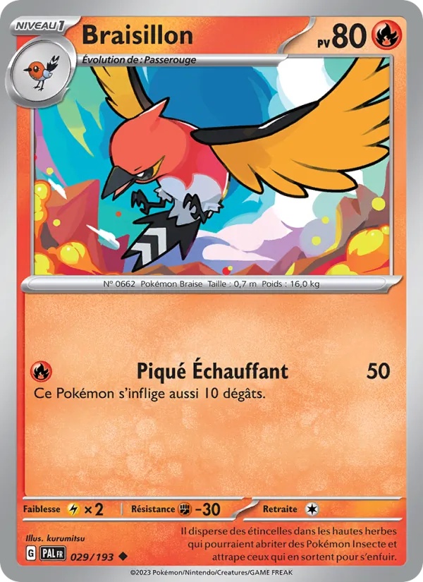 Braisillon 029/193 - Évolutions à Paldea - Pokémon JCC