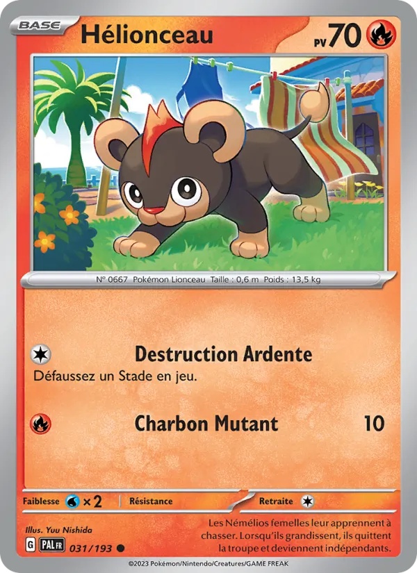 Hélionceau 031/193 - Évolutions à Paldea - Pokémon JCC