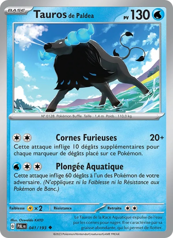 Tauros de Paldea 041/193 - Évolutions à Paldea - Pokémon JCC