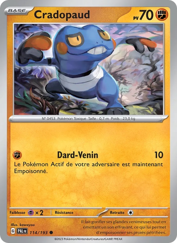 Cradopaud 114/193 - Évolutions à Paldea - Pokémon JCC