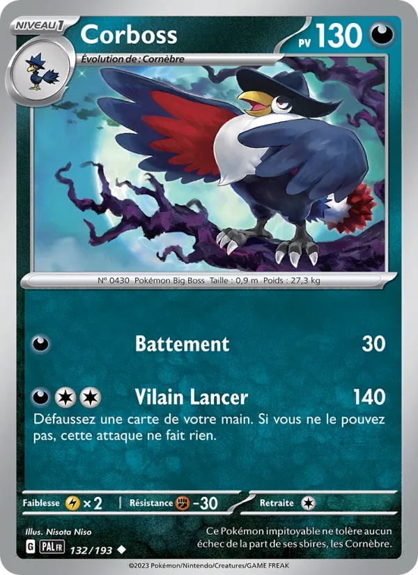 Corboss 132/193 - Évolutions à Paldea - Pokémon JCC