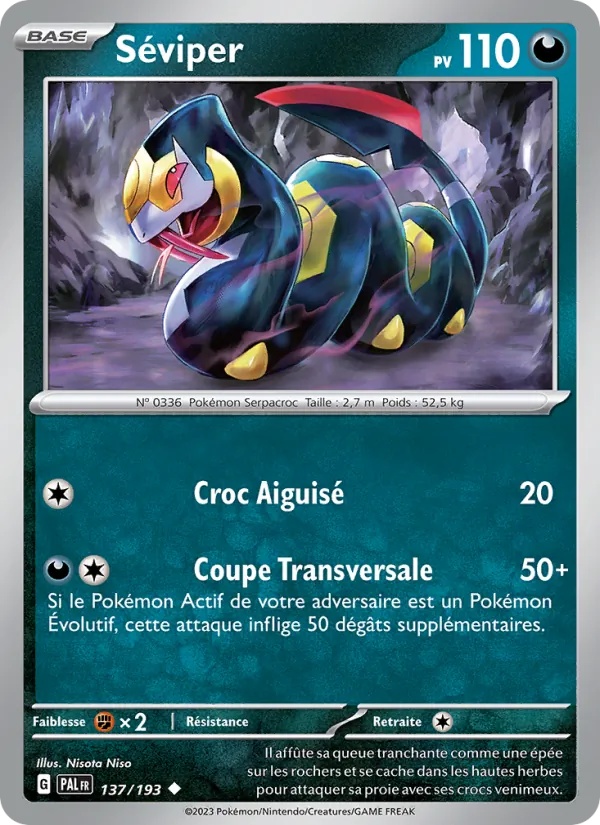 Séviper 137/193 - Évolutions à Paldea - Pokémon JCC