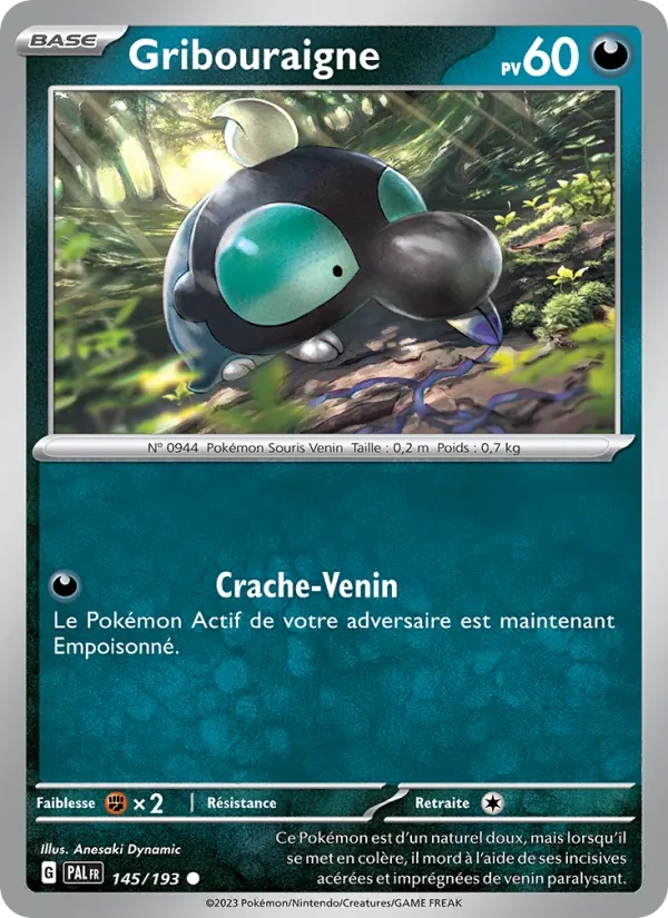 Gribouraigne 145/193 - Évolutions à Paldea - Pokémon JCC
