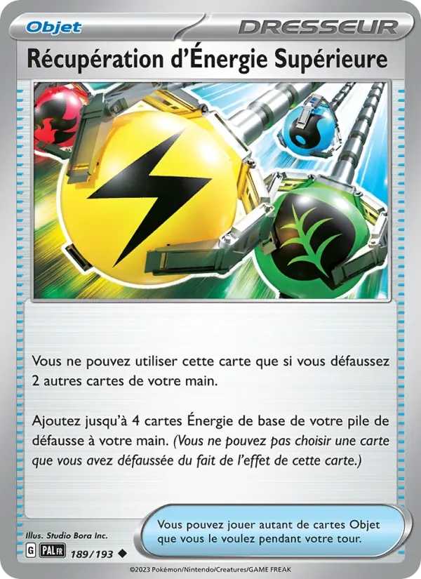 Récupération d'Énergie Supérieure 189/193 - Évolutions à Paldea - Pokémon JCC