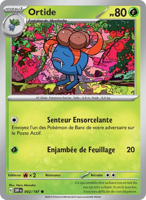 Ortide 002/197 - Flammes Obsidiennes - Pokémon JCC