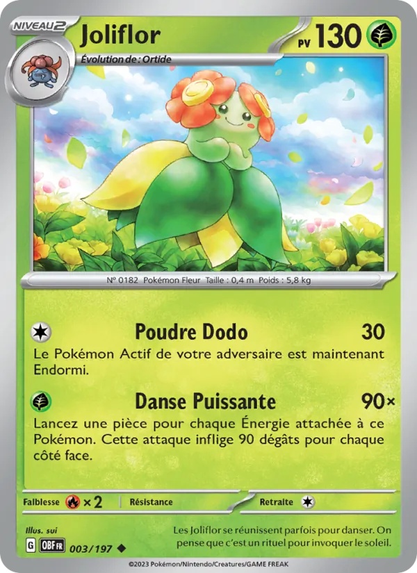 Joliflor 003/197 - Flammes Obsidiennes - Pokémon JCC