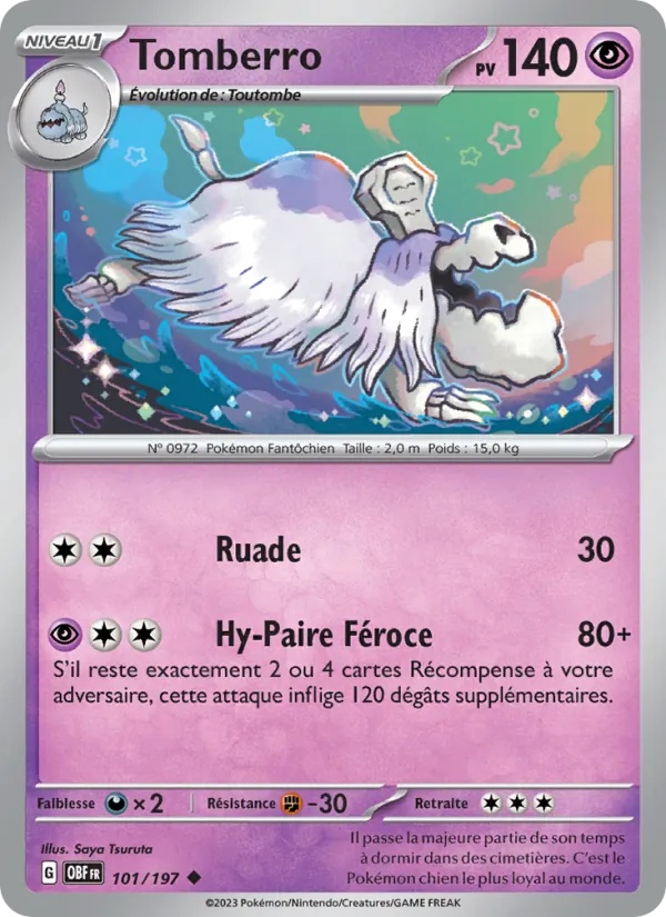 Tomberro 101/197 - Flammes Obsidiennes - Pokémon JCC