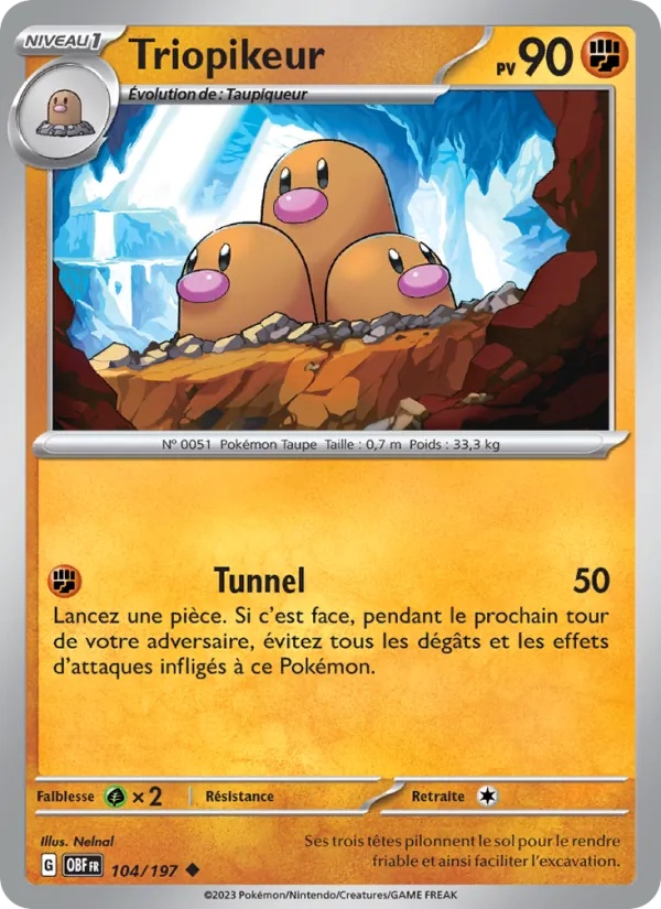 Triopikeur 104/197 - Flammes Obsidiennes - Pokémon JCC