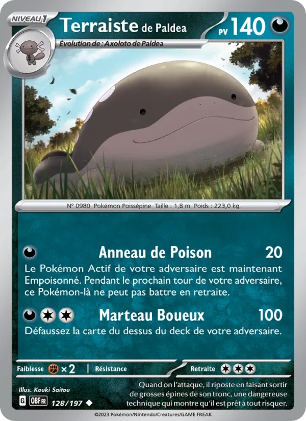 Terraiste de Paldea 128/197 - Flammes Obsidiennes - Pokémon JCC