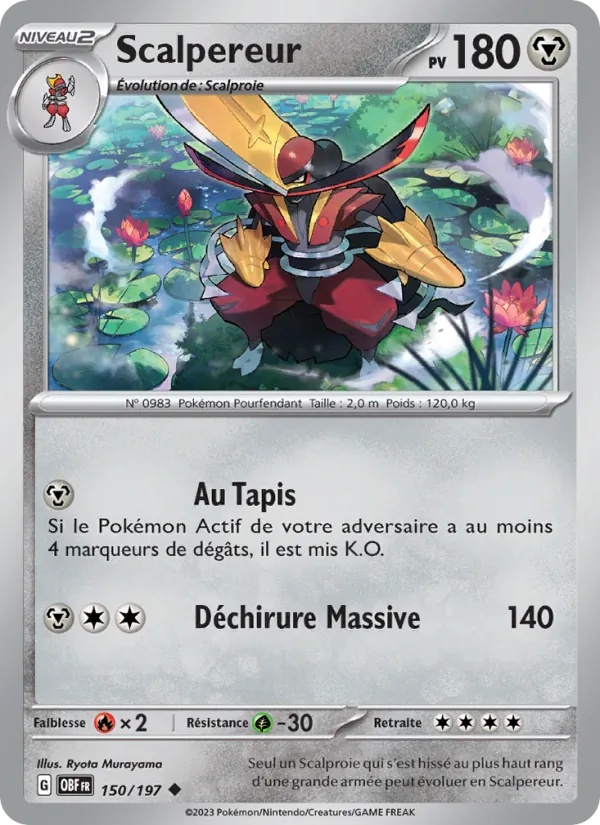 Scalpereur 150/197 - Flammes Obsidiennes - Pokémon JCC