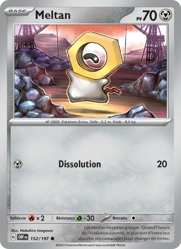 Meltan 152/197 - Flammes Obsidiennes - Pokémon JCC