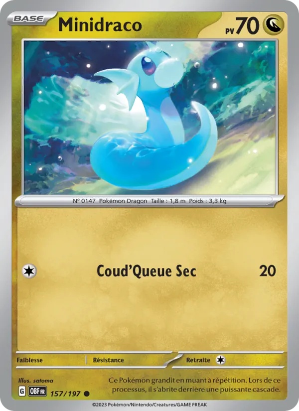 Minidraco 157/197 - Flammes Obsidiennes - Pokémon JCC