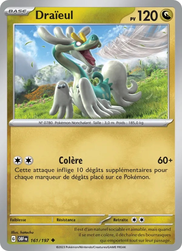 Draïeul 161/197 - Flammes Obsidiennes - Pokémon JCC
