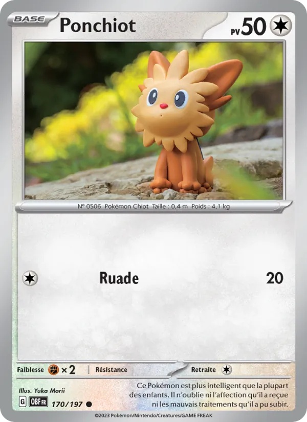 Ponchiot 170/197 - Flammes Obsidiennes - Pokémon JCC
