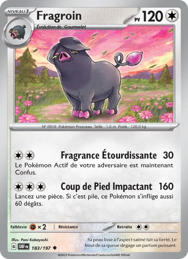 Fragroin 183/197 - Flammes Obsidiennes - Pokémon JCC