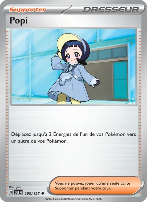 Popi 193/197 - Flammes Obsidiennes - Pokémon JCC