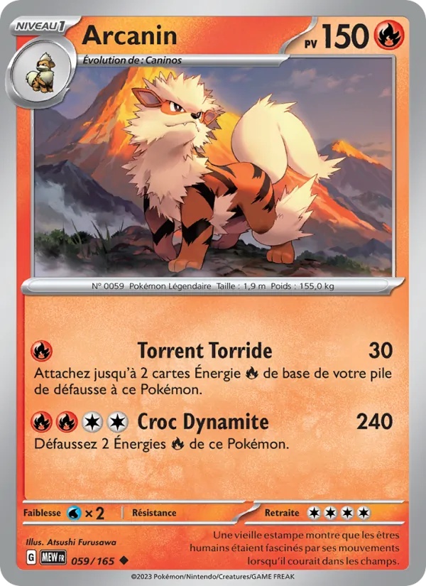 Arcanin 059/165 - 151 - Pokémon JCC