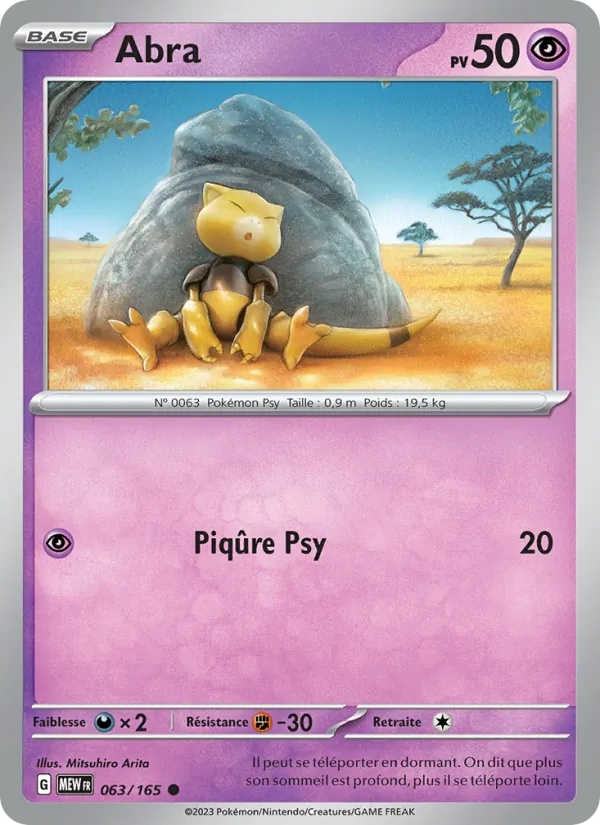 Abra 063/165 - 151 - Pokémon JCC
