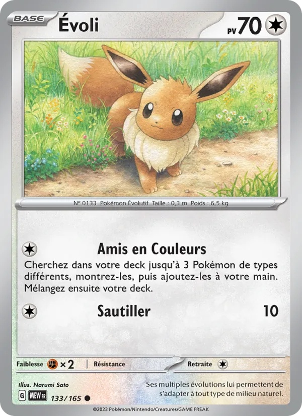 Évoli 133/165 - 151 - Pokémon JCC