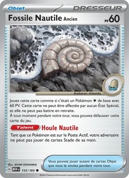 Fossile Nautile Ancien 153/165 - 151 - Pokémon JCC