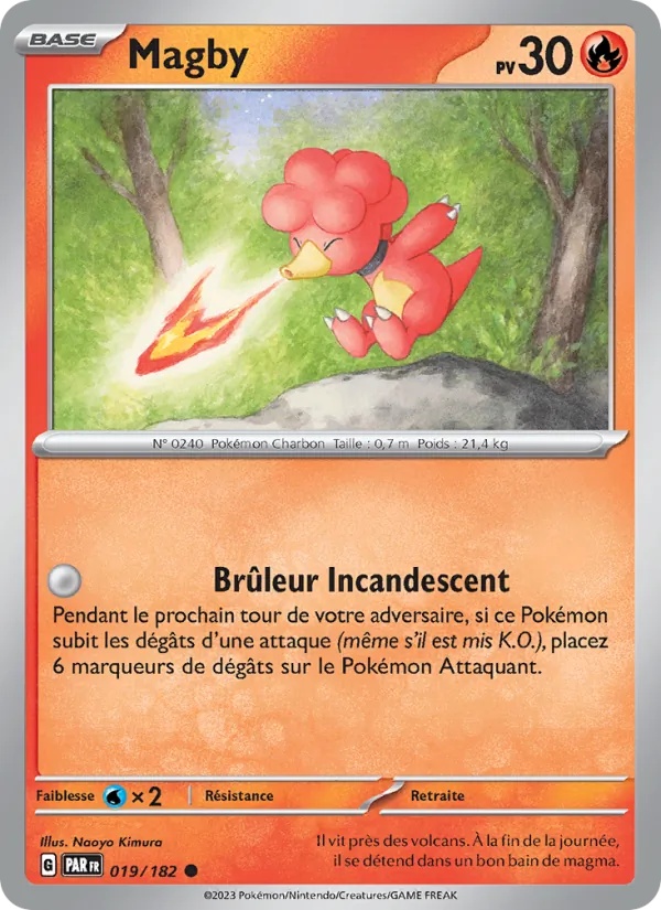 Magby 019/182 - Faille Paradoxe - Pokémon JCC