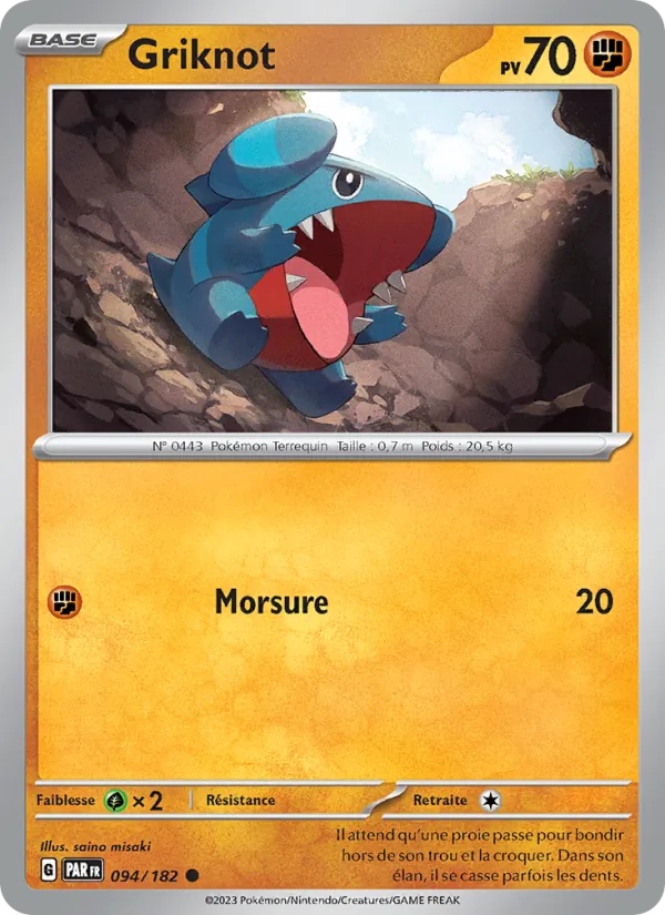 Griknot 094/182 - Faille Paradoxe - Pokémon JCC