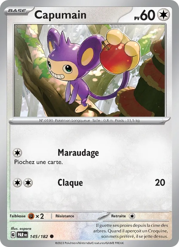 Capumain 145/182 - Faille Paradoxe - Pokémon JCC